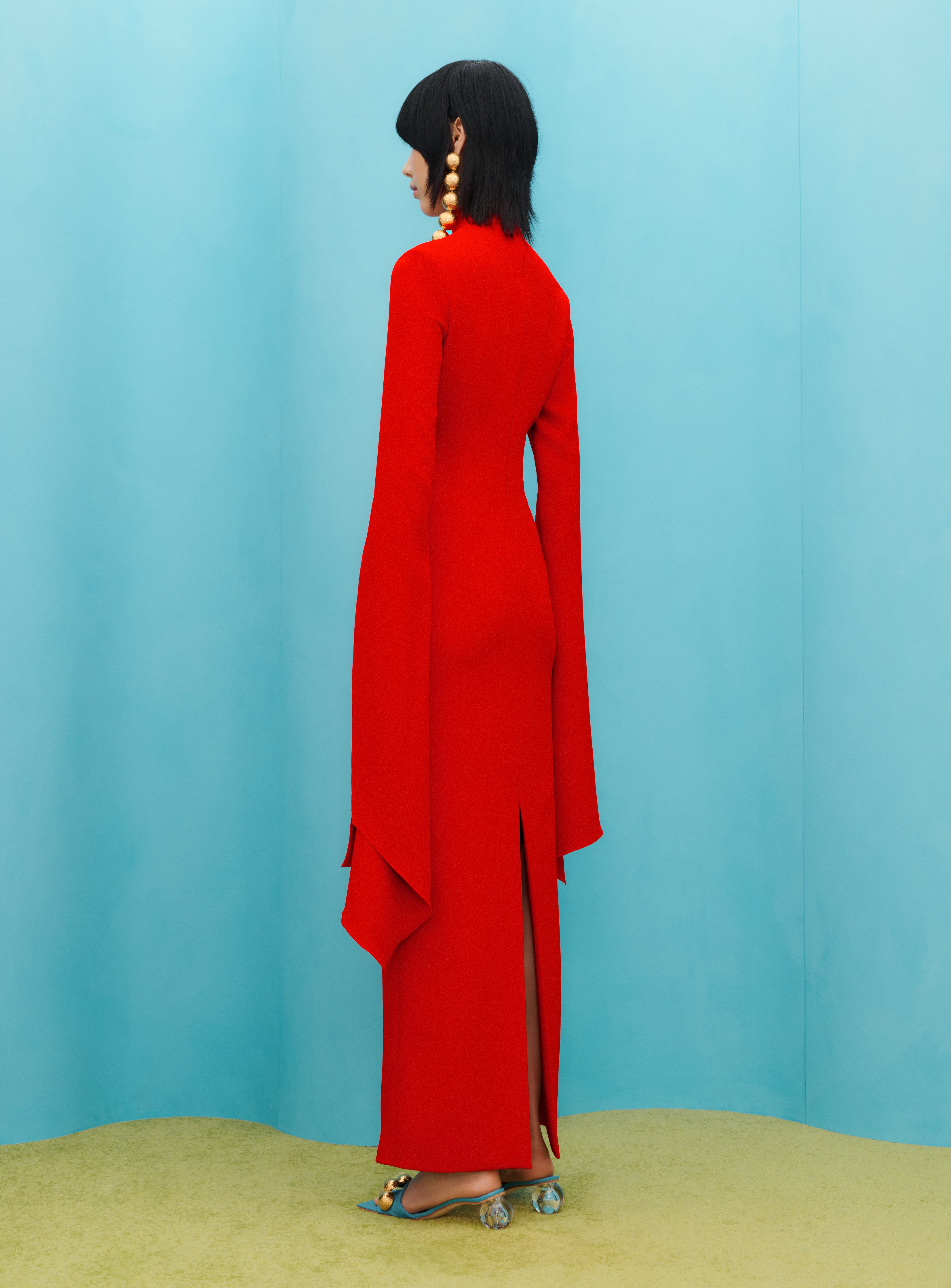 Layal Raed The Layla Maxi Dress in Red - Solace London